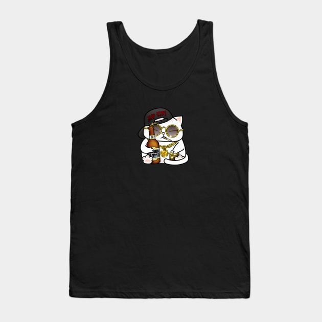 Bad Gangster Chubby Cat Tank Top by Takeda_Art